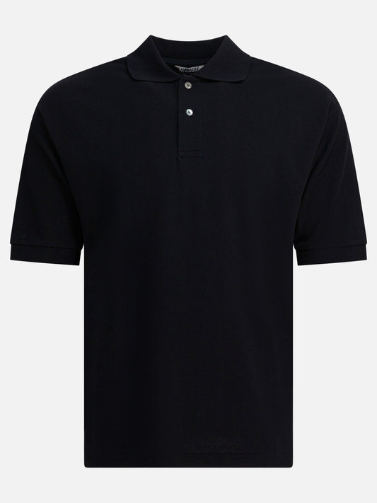 Polo con bottoni Solid colour  Blu - Auralee Uomo | PLP | VIETTI Online Store 
