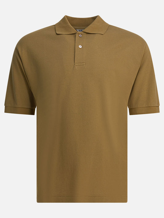 Polo con bottoni Solid colour  Beige - Auralee Uomo | PLP | VIETTI Online Store 
