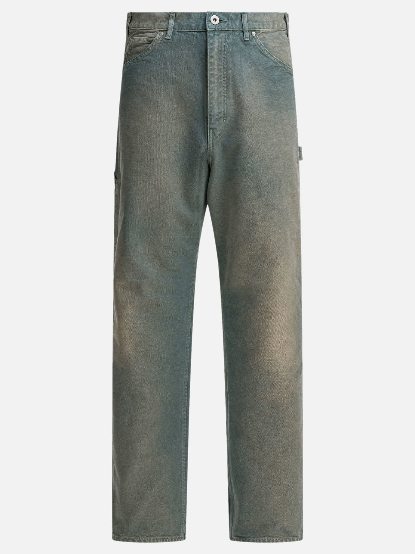 Work pants Solid colour  Green - Auralee Men | PDP | VIETTI Online Store | thumbnail