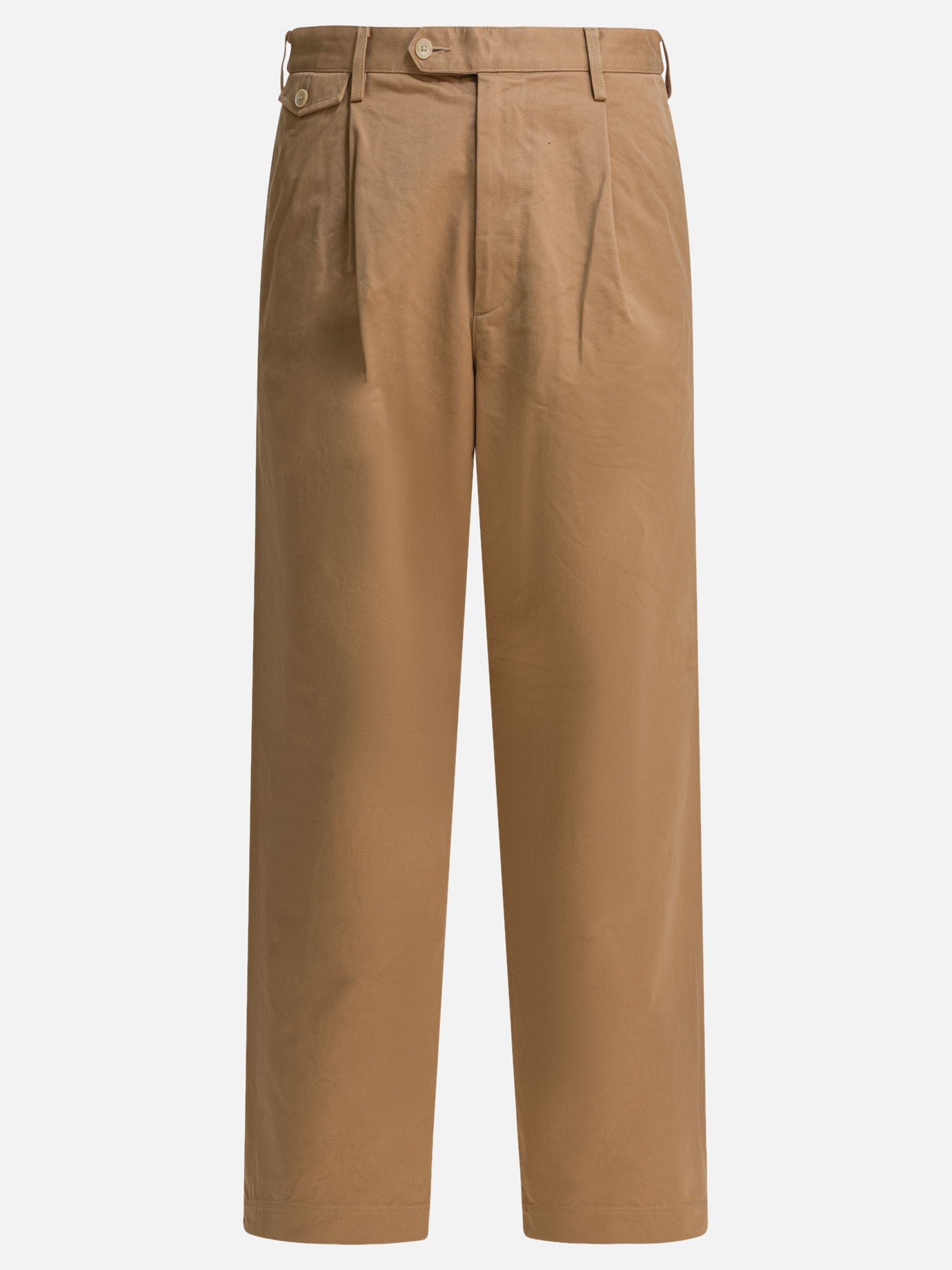 Leisure trousers Solid colour  Brown - Auralee Men | PDP | VIETTI Online Store | thumbnail