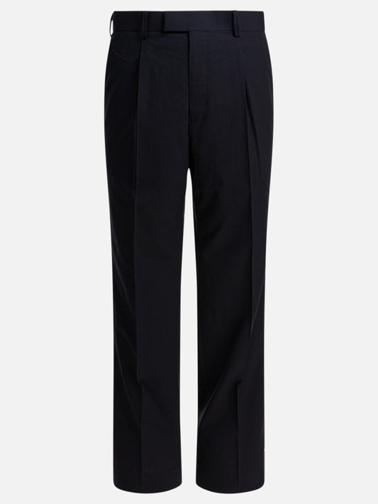 Leisure trousers Solid colour  Blue - Auralee Men | PLP | VIETTI Online Store 
