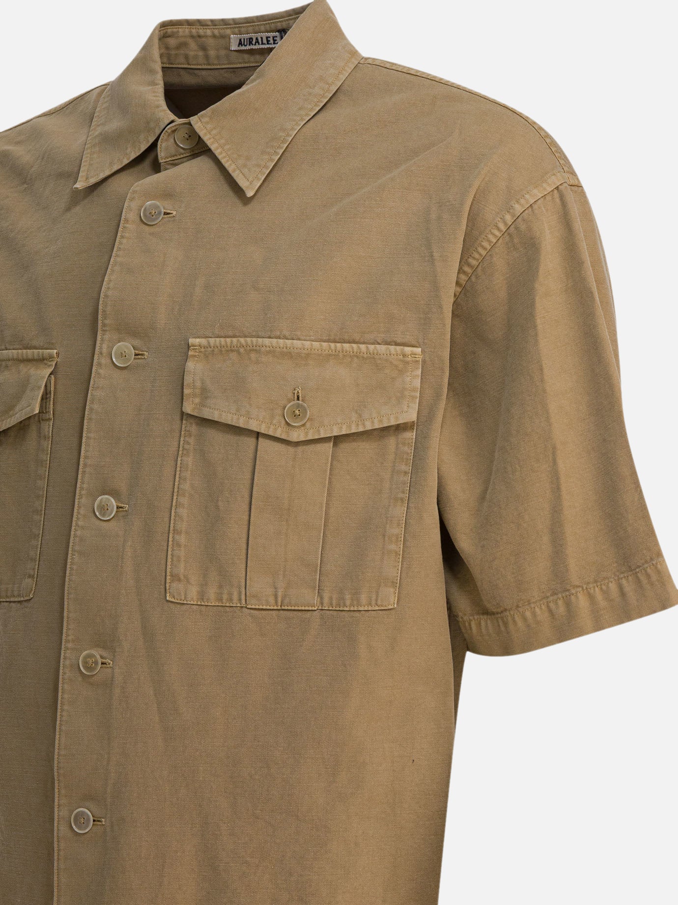 Camicie casual Solid colour  Beige - Auralee Uomo | PDP | VIETTI Online Store | thumbnail_4