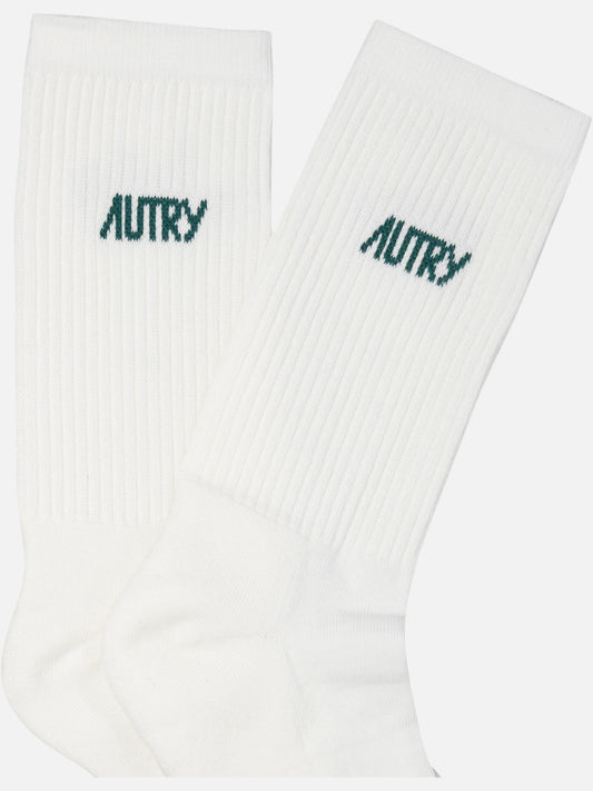 Autry Calze con logo jacquard 16011886_S White 2