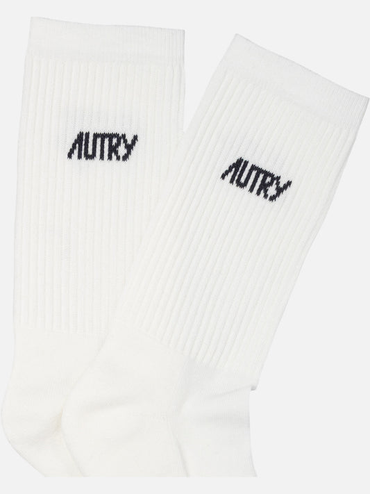 Autry Calze con logo jacquard 16575429_S White 2
