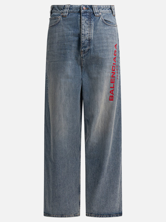 Jeans a gamba larga Denim  Blu - Balenciaga Uomo | PLP | VIETTI Online Store 
