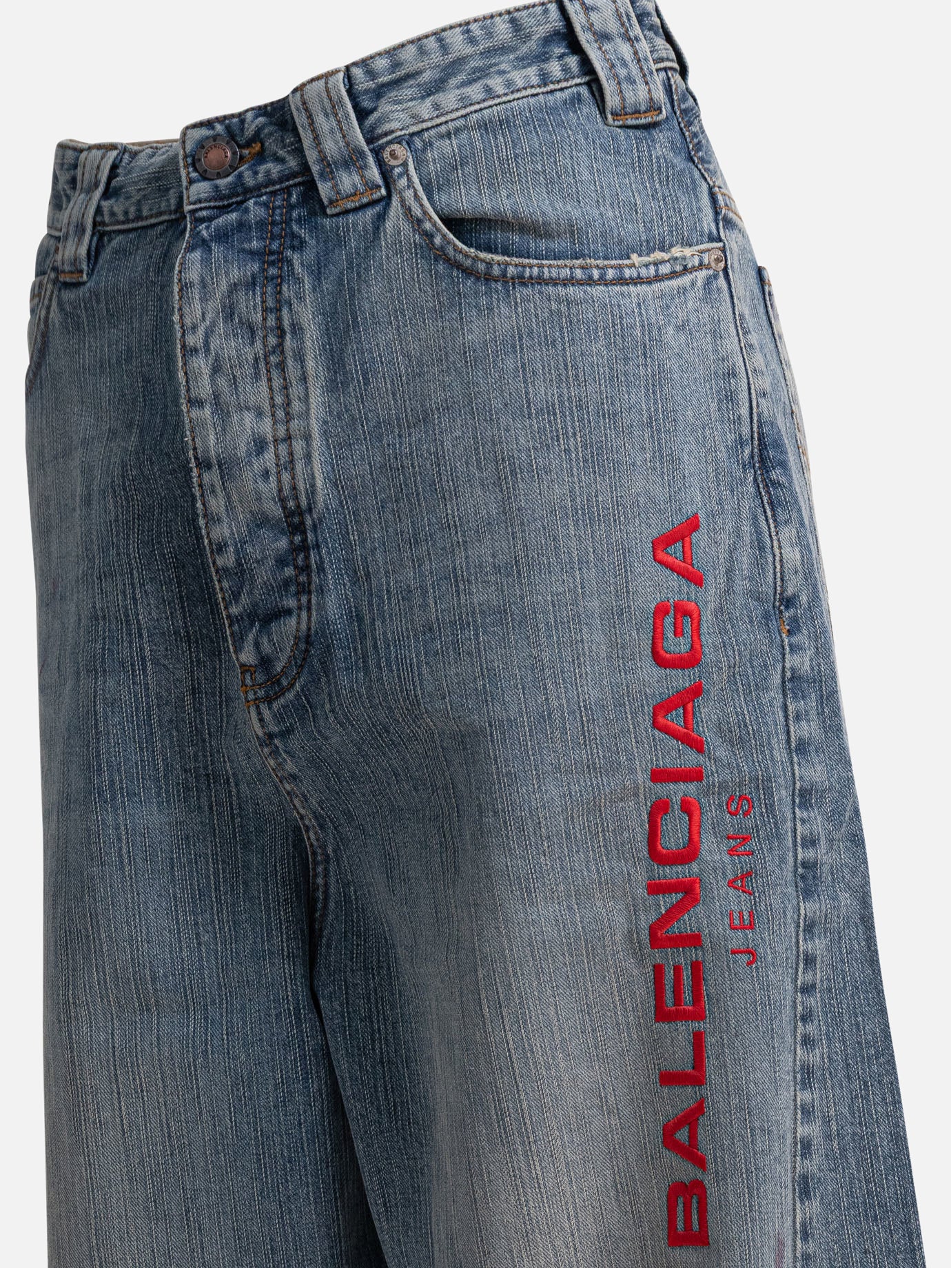 Jeans a gamba larga Denim  Blu - Balenciaga Uomo | PDP | VIETTI Online Store | Zoom-Modal_3
