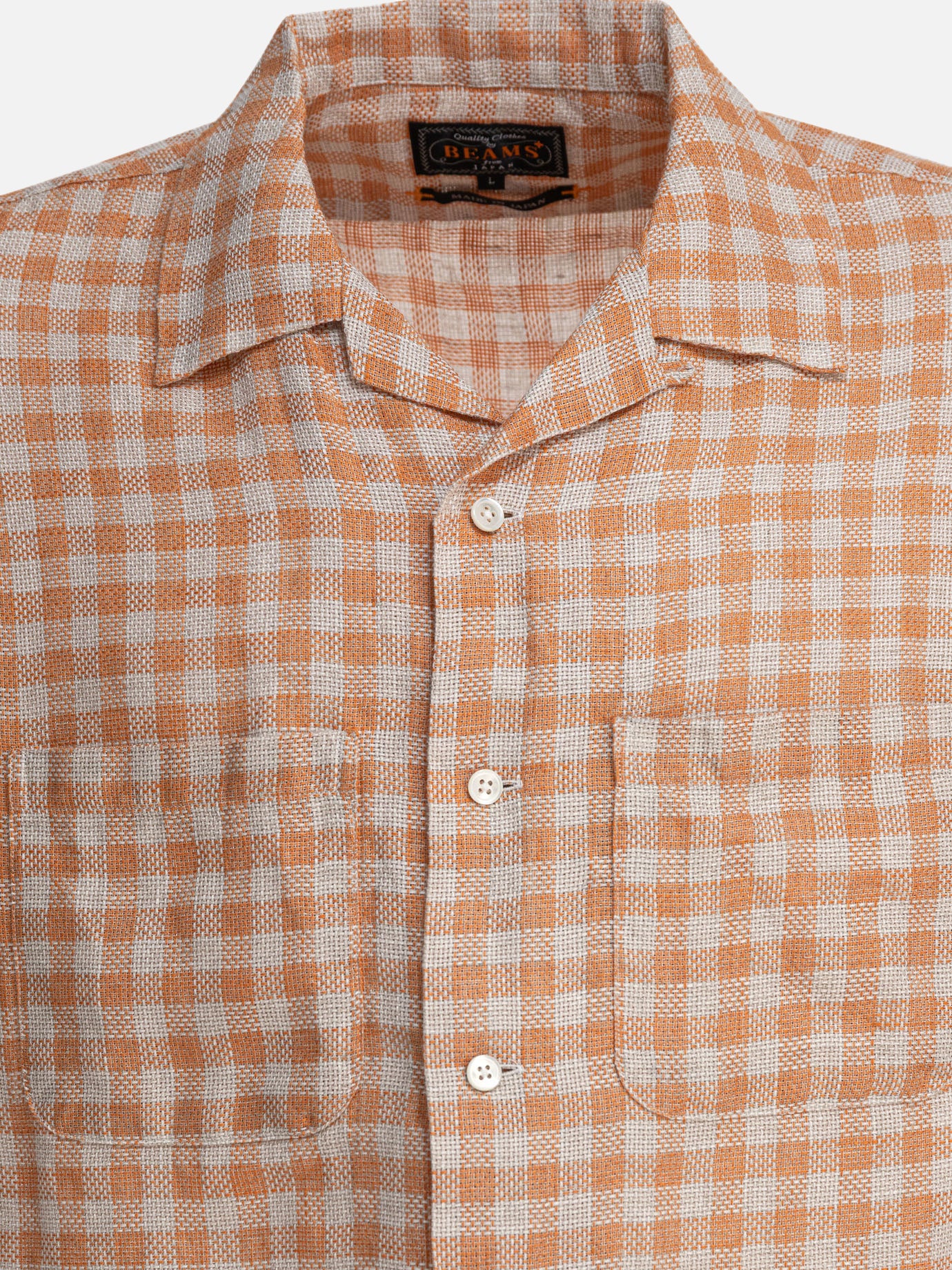 Beams Plus &quot;Panama&quot; Shirt 18477137_S Orange thumbnail_3