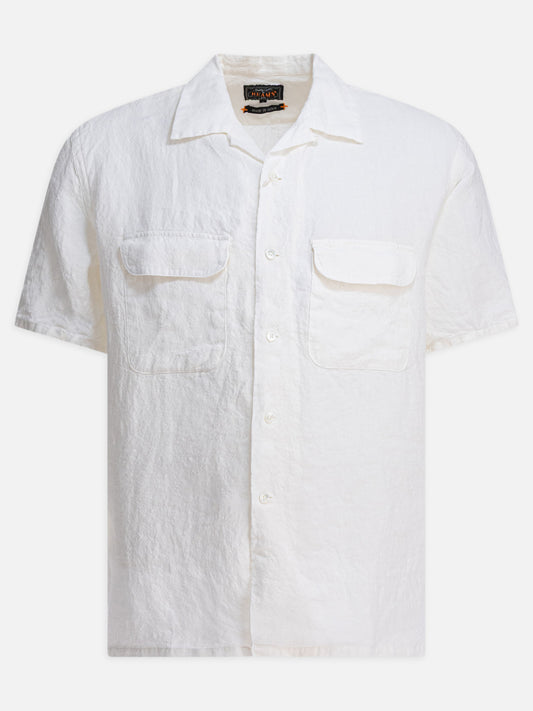 Beams Plus Camp collar shirt 12413913_M White 1