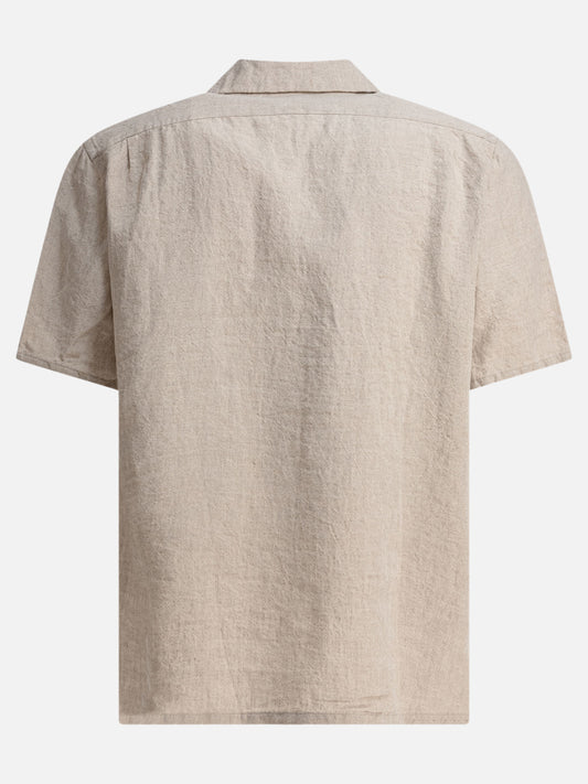 Beams Plus Camp collar shirt 18146680_S Beige 2