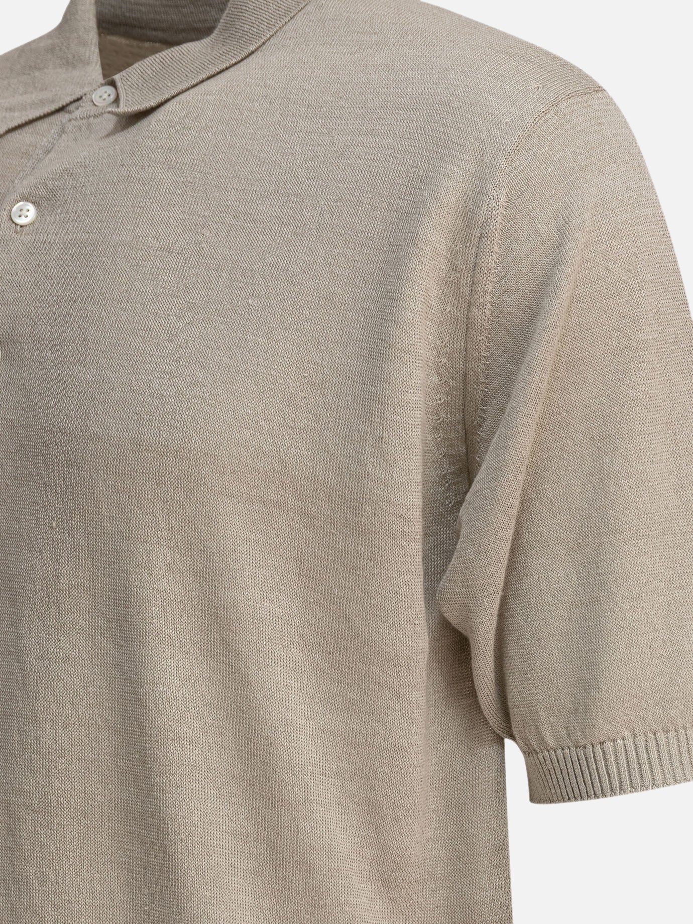 Beams Plus Hemp polo shirt Grey