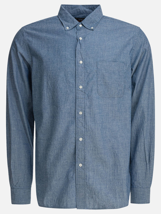 Beams Plus Shirt with button-down collar 13613824_S Blue 1