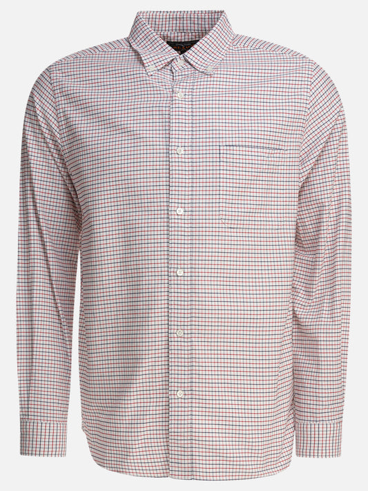 Beams Plus "Oxford Tattersall" shirt 13492144_S White 1