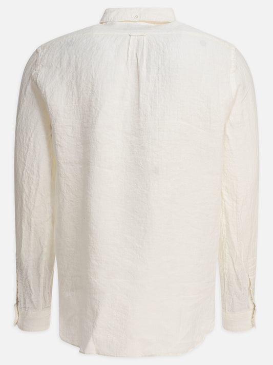 Beams Plus "Linen Solid" Shirt 18874128_S White 2
