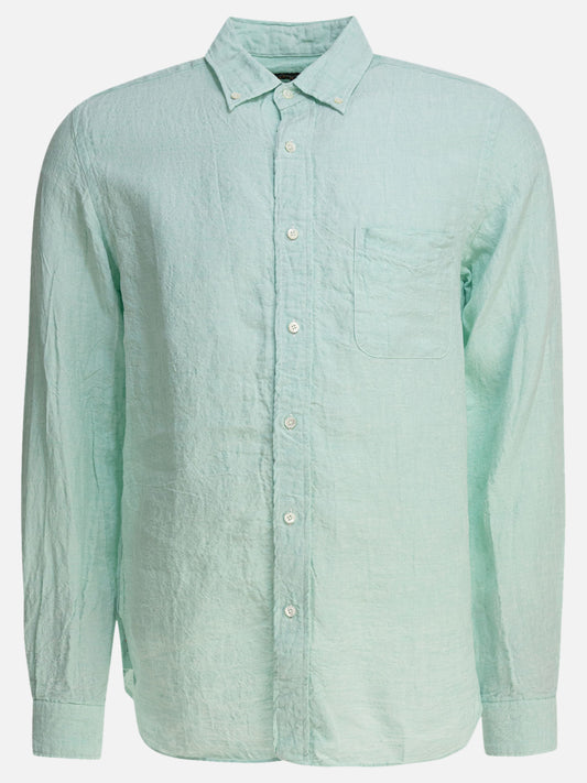 Beams Plus "Linen Solid" Shirt 11670629_S Green 1