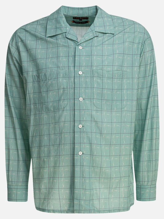 Beams Plus Camp collar shirt 13254703_S Green 1