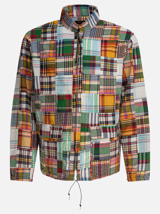Beams Plus "Swing Patchwork Madras" Jacket 11540958_S Green 1