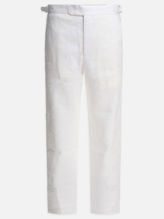 Leisure trousers Solid colour  White - Bode Men | VIETTI Online Store 
