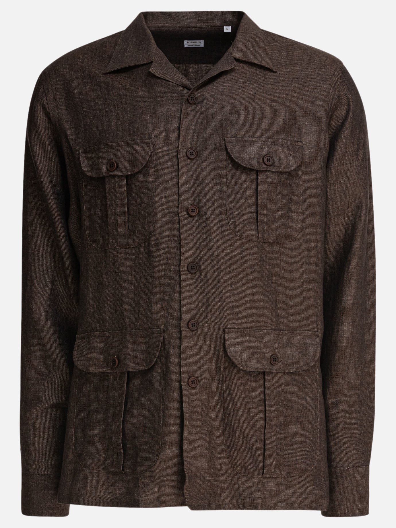 Casual shirts Solid colour  Brown - Borriello Men | PDP | VIETTI Online Store | thumbnail