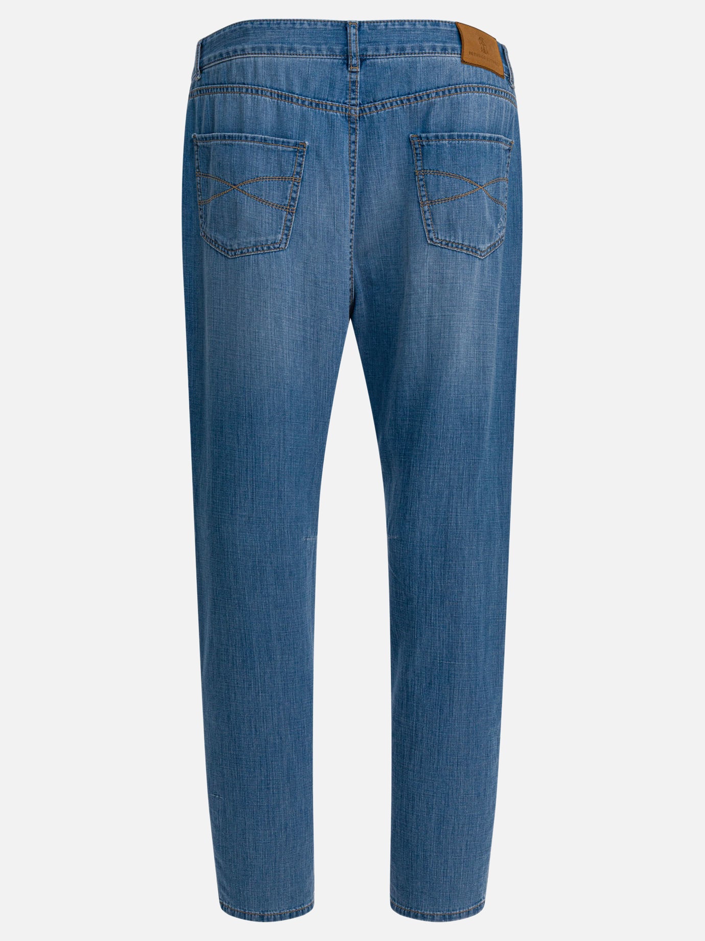 Straight-leg jeans Denim  Light blue - Brunello Cucinelli Men | PDP | VIETTI Online Store | thumbnail_2