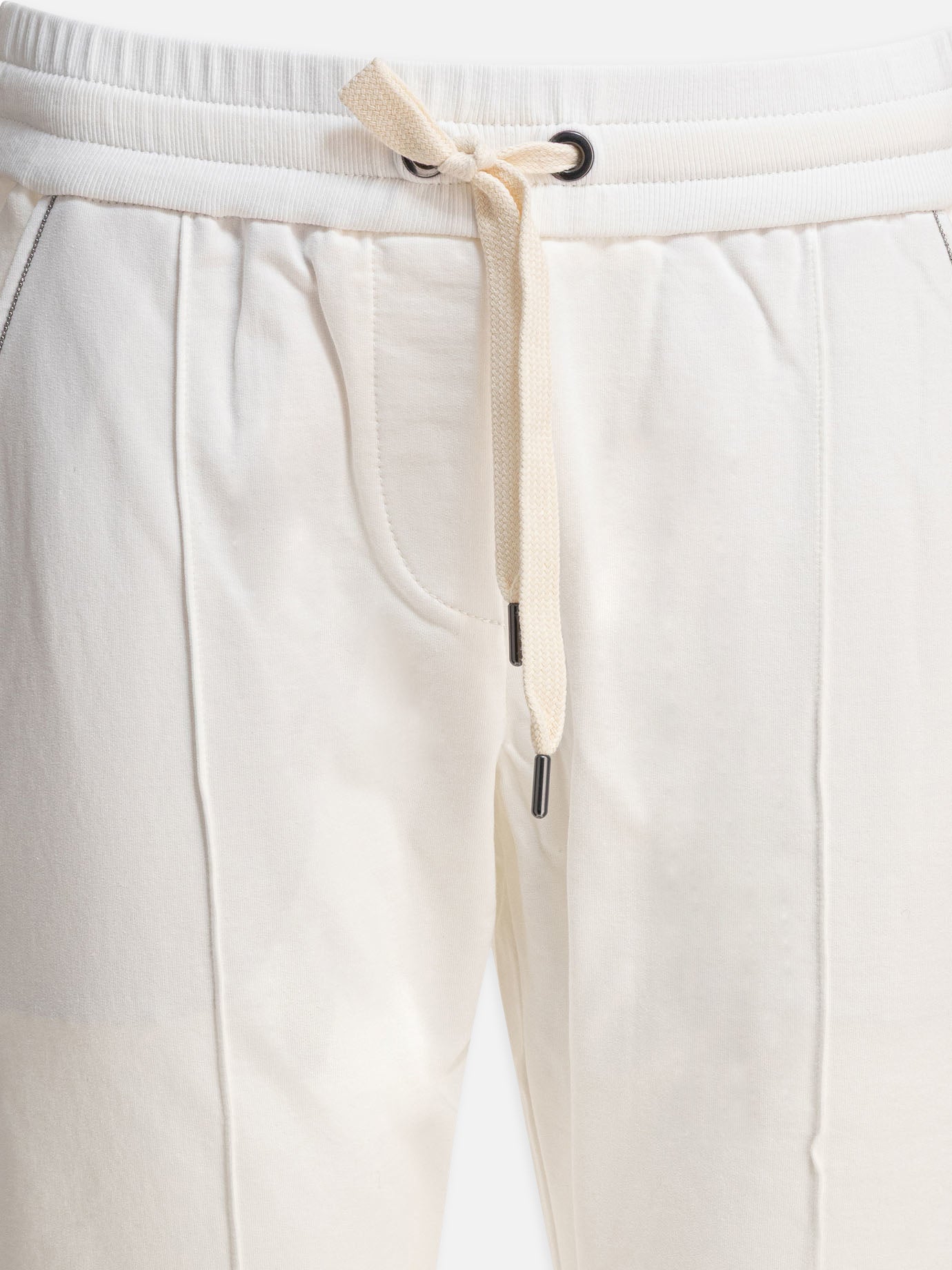 Pantaloni sportivi Solid colour  Bianco - Brunello Cucinelli Donna | PDP | VIETTI Online Store | thumbnail_3
