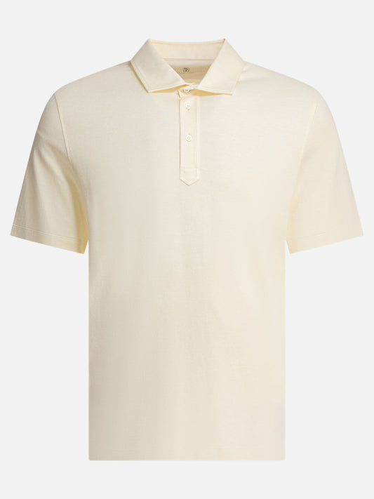 Polo con bottoni Solid colour  Beige - Brunello Cucinelli Uomo | PLP | VIETTI Online Store 
