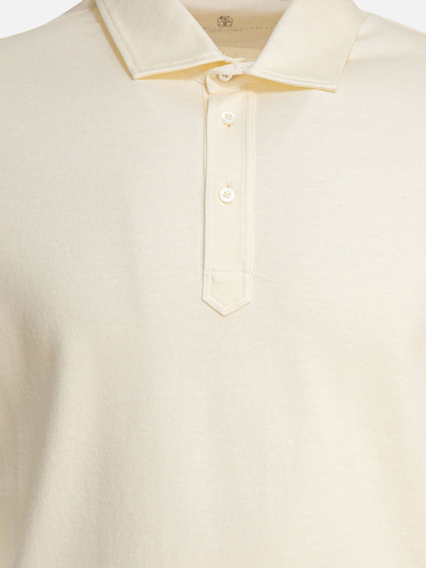 Polo con bottoni Solid colour  Beige - Brunello Cucinelli Uomo | PDP | VIETTI Online Store | Zoom-Modal_3
