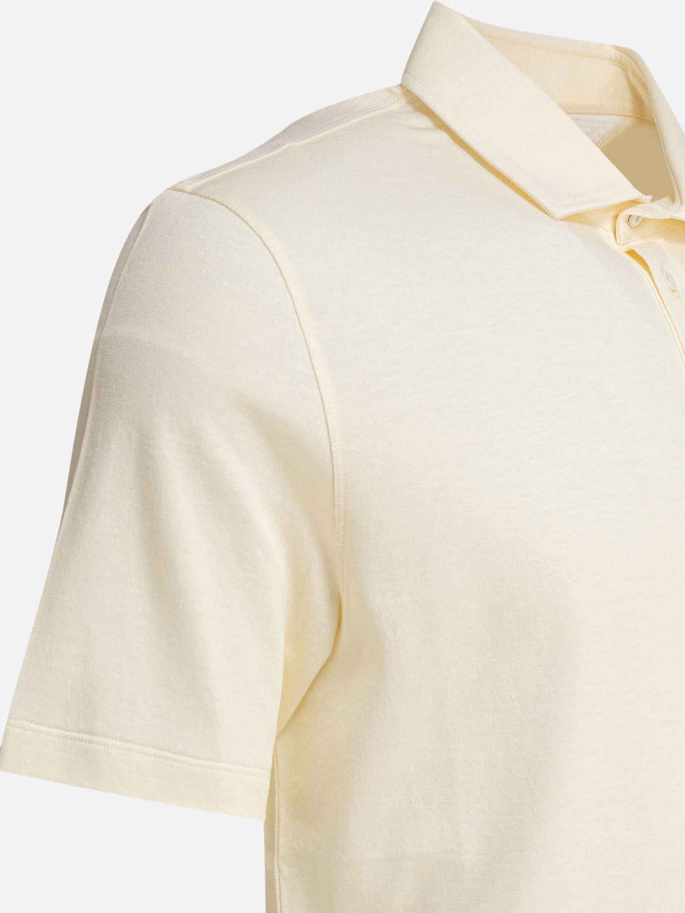 Polo con bottoni Solid colour  Beige - Brunello Cucinelli Uomo | PDP | VIETTI Online Store | Zoom-Modal_4
