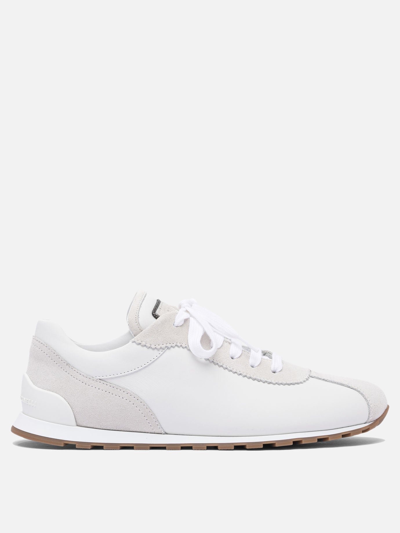 Sneaker basse 100% leather - 100% rubber  Bianco - Brunello Cucinelli Donna | PDP | VIETTI Online Store | thumbnail