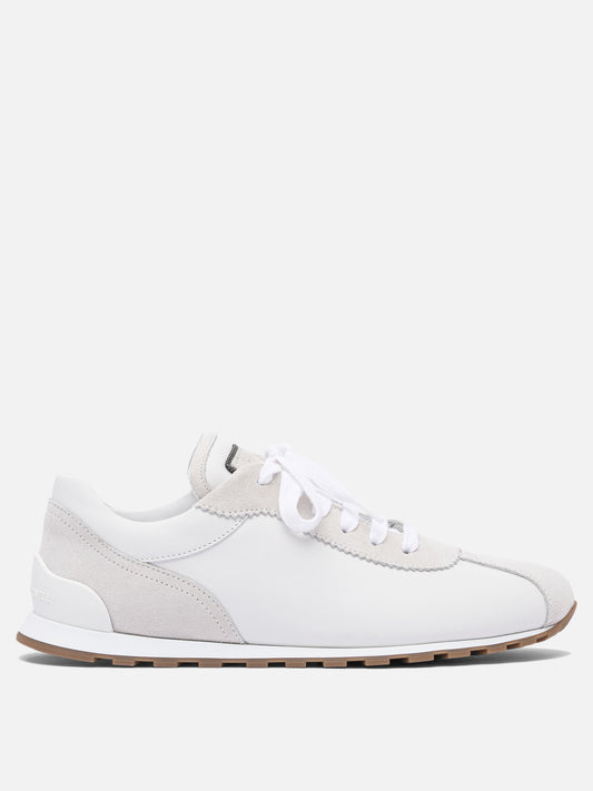 Sneaker basse 100% leather - 100% rubber  Bianco - Brunello Cucinelli Donna | VIETTI Online Store 
