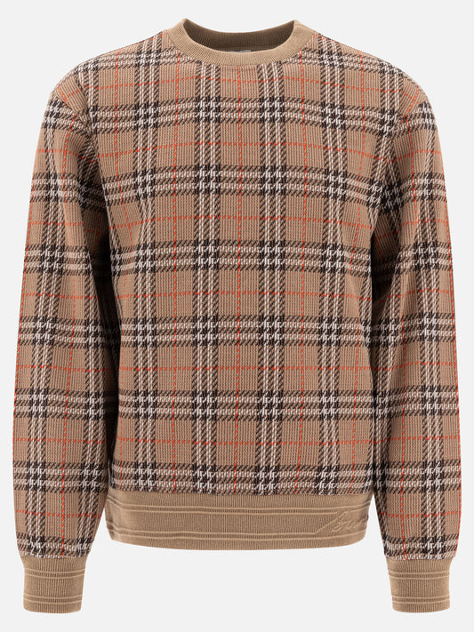 Burberry Cotton Check crewneck sweatshirt 14327904_S Beige 1