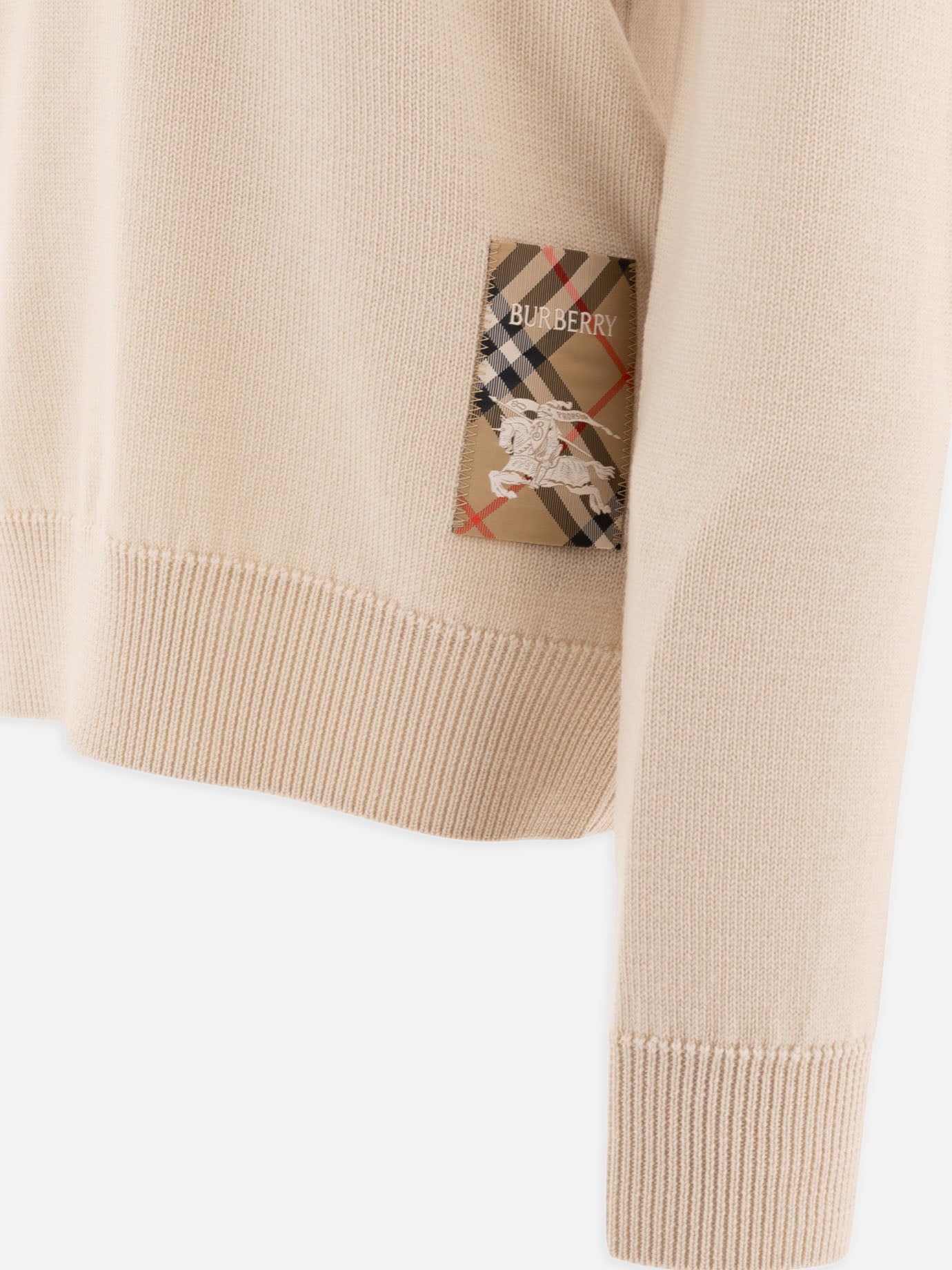 Burberry Maglione girocollo in lana 12604738_M Beige thumbnail_4