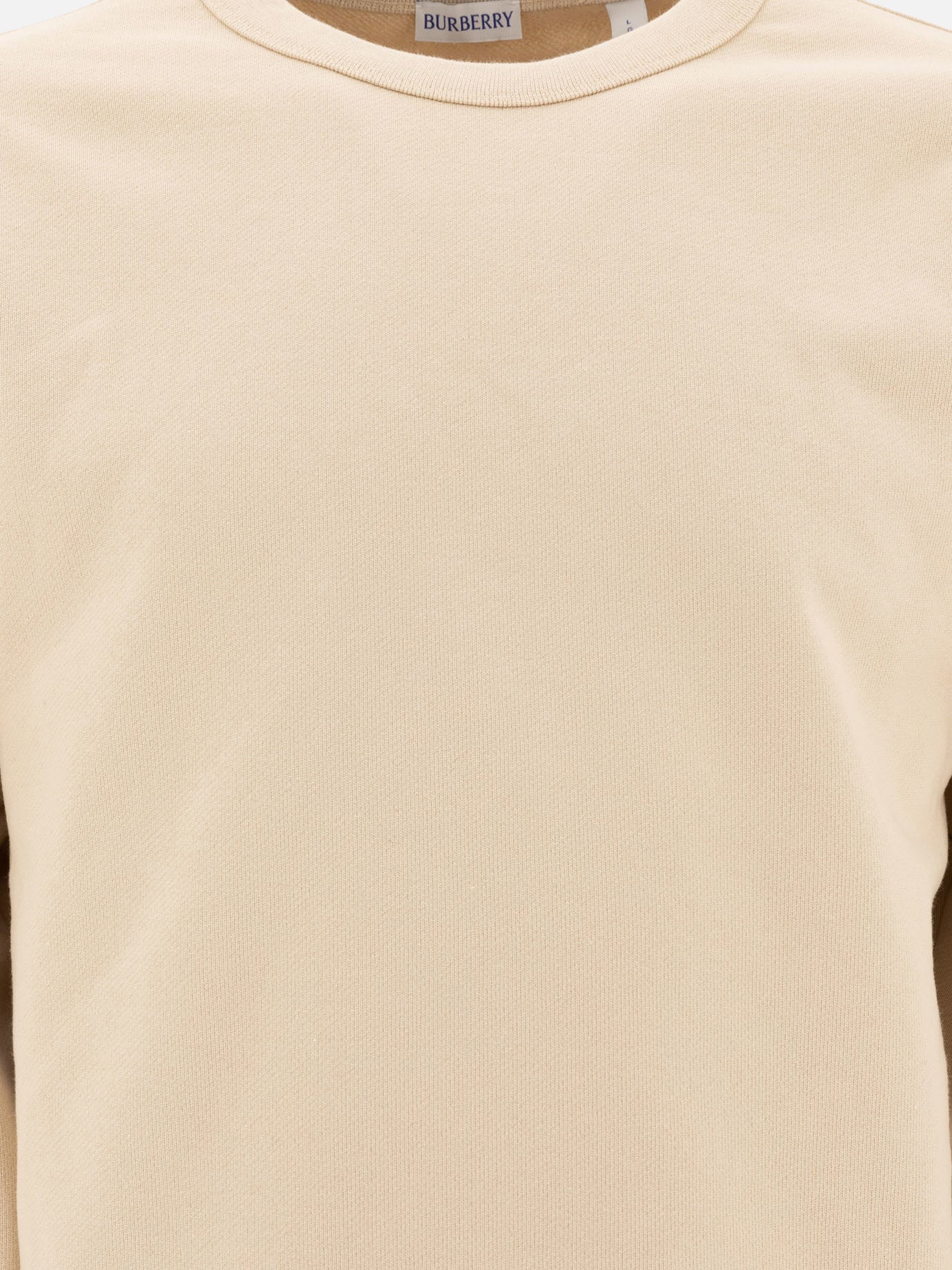 Burberry Crew neck sweatshirt with Check detail Beige