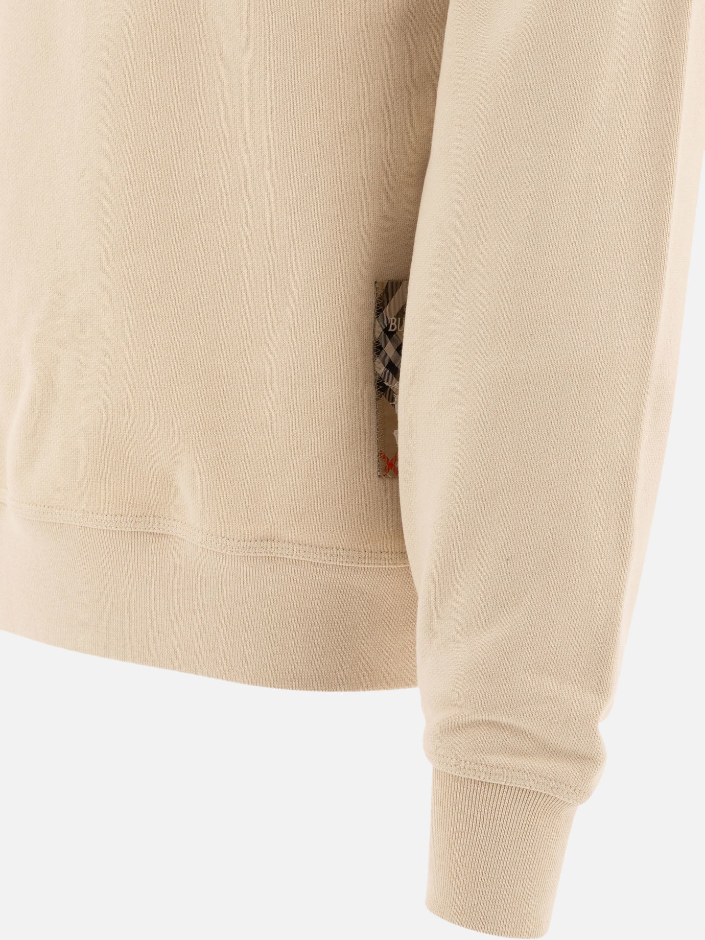 Burberry Crew neck sweatshirt with Check detail Beige