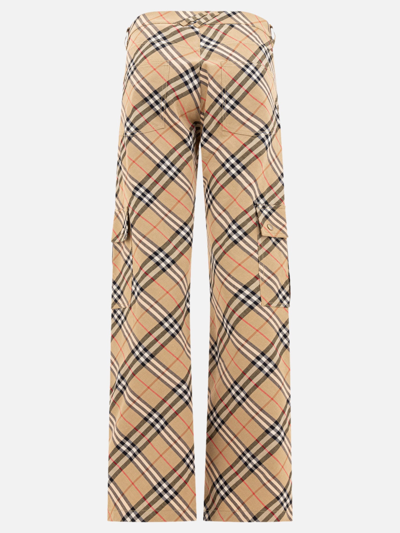 Cargo & parachute trousers Check  Beige - Burberry Women | PDP | VIETTI Online Store | Zoom-Modal_2
