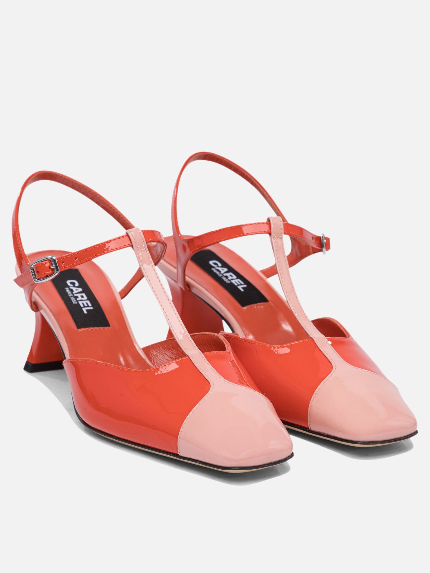 Heeled sandals 100% calf leather - 100% calf  Red - Carel Women | PDP | VIETTI Online Store | thumbnail_2