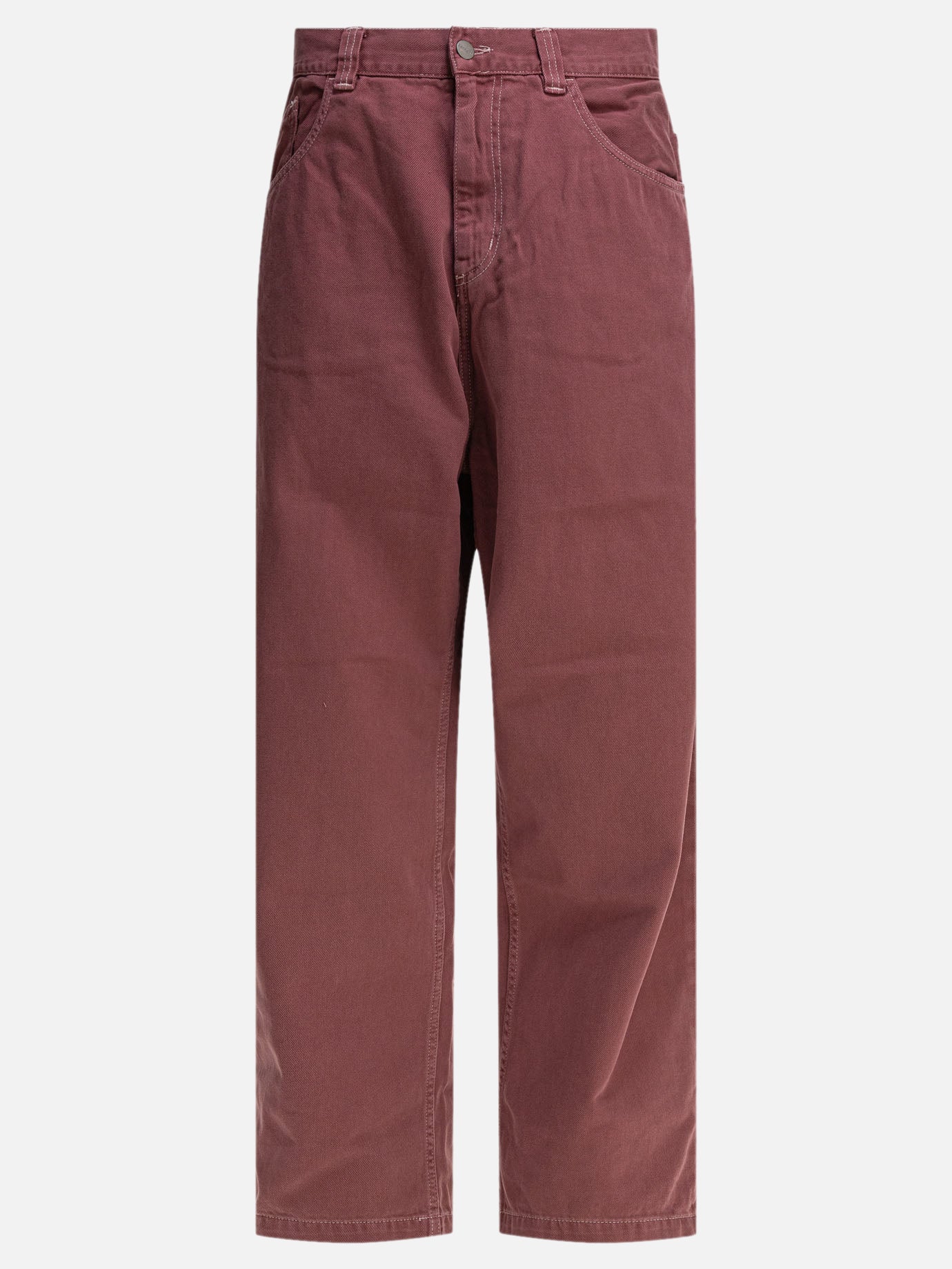 Wide-leg jeans Solid colour  Bordeaux - Carhartt WIP Men | PDP | VIETTI Online Store | Zoom-Modal
