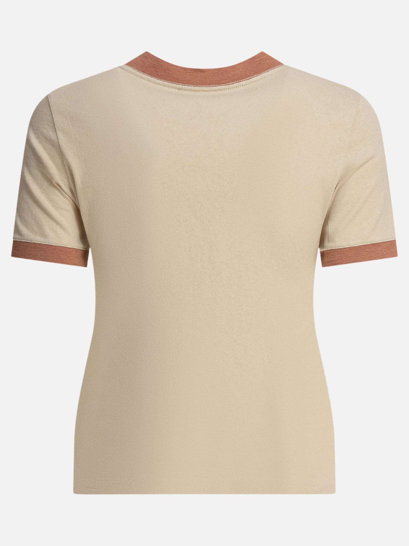 Chloé T-shirt in jersey di cotone con logo 11004400_M Beige thumbnail_2