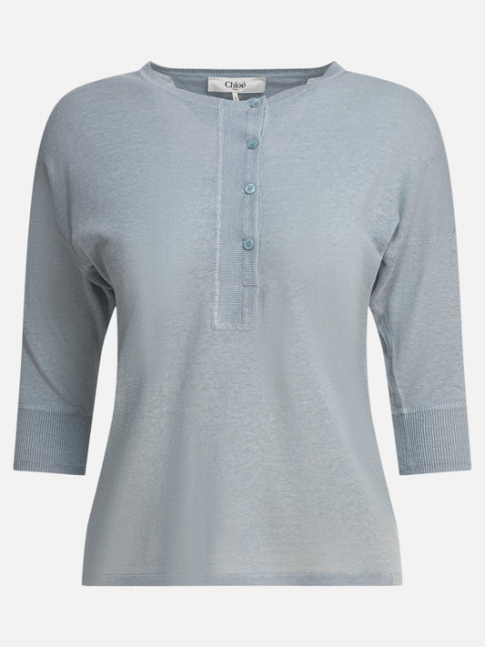 Chloé Camicia "Henley" 11769463_M Blue 1