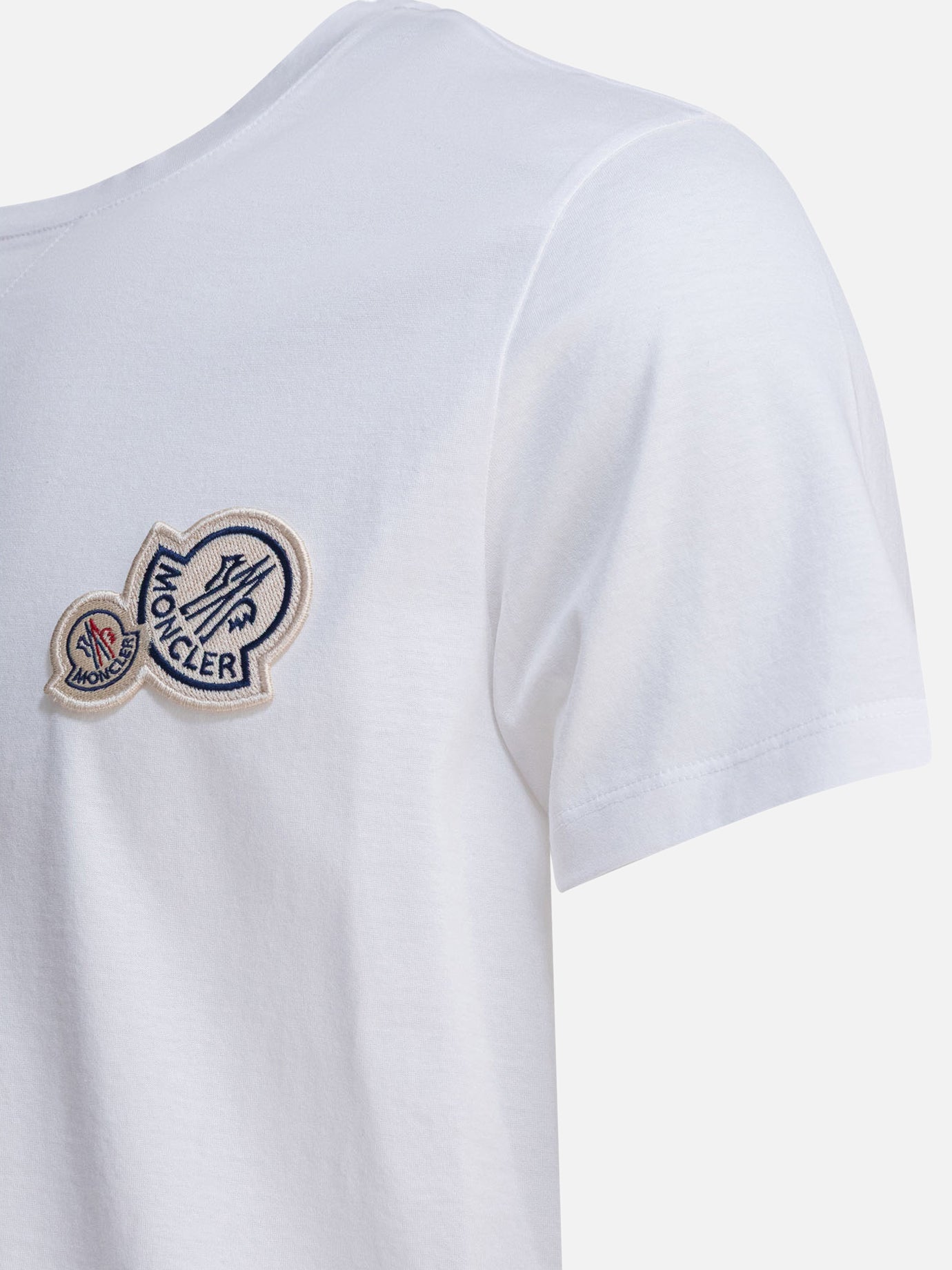 T-shirt girocollo Logo  Bianco - Moncler Uomo | PDP | VIETTI Online Store | thumbnail_4