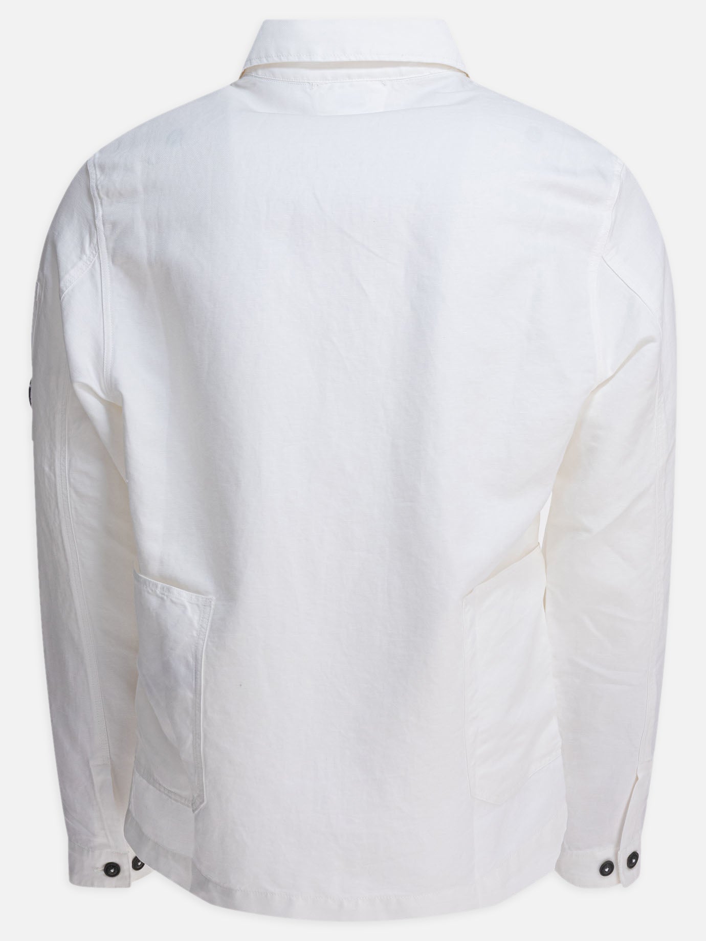 C.P. Company Overshirt in cotone e lino 19575647_S White thumbnail_2