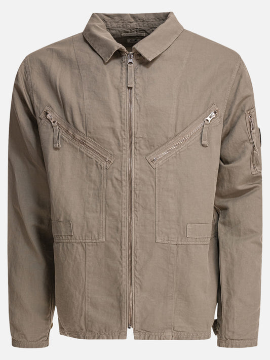 C.P. Company Overshirt in cotone e lino 14449851_S Grey 1
