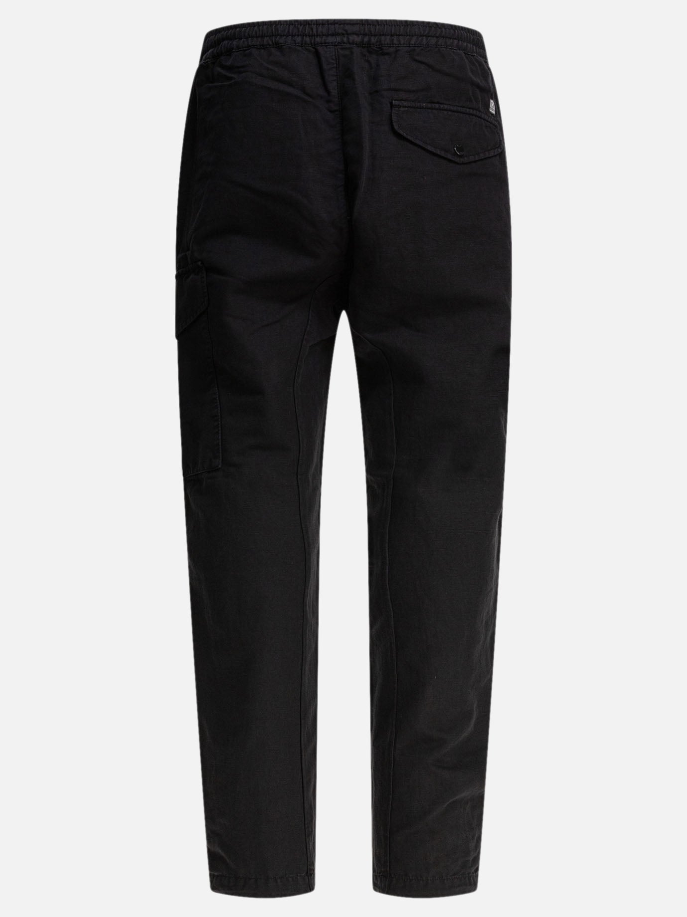 C.P. Company Pantaloni cargo in cotone e lino 17151095_48 Black thumbnail_2