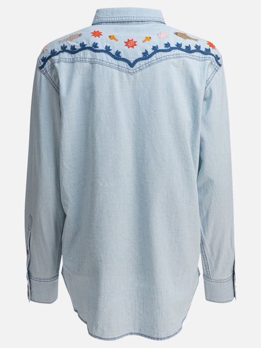 Filson Camicia ricamata stile western 13376002_XS Light blue 2