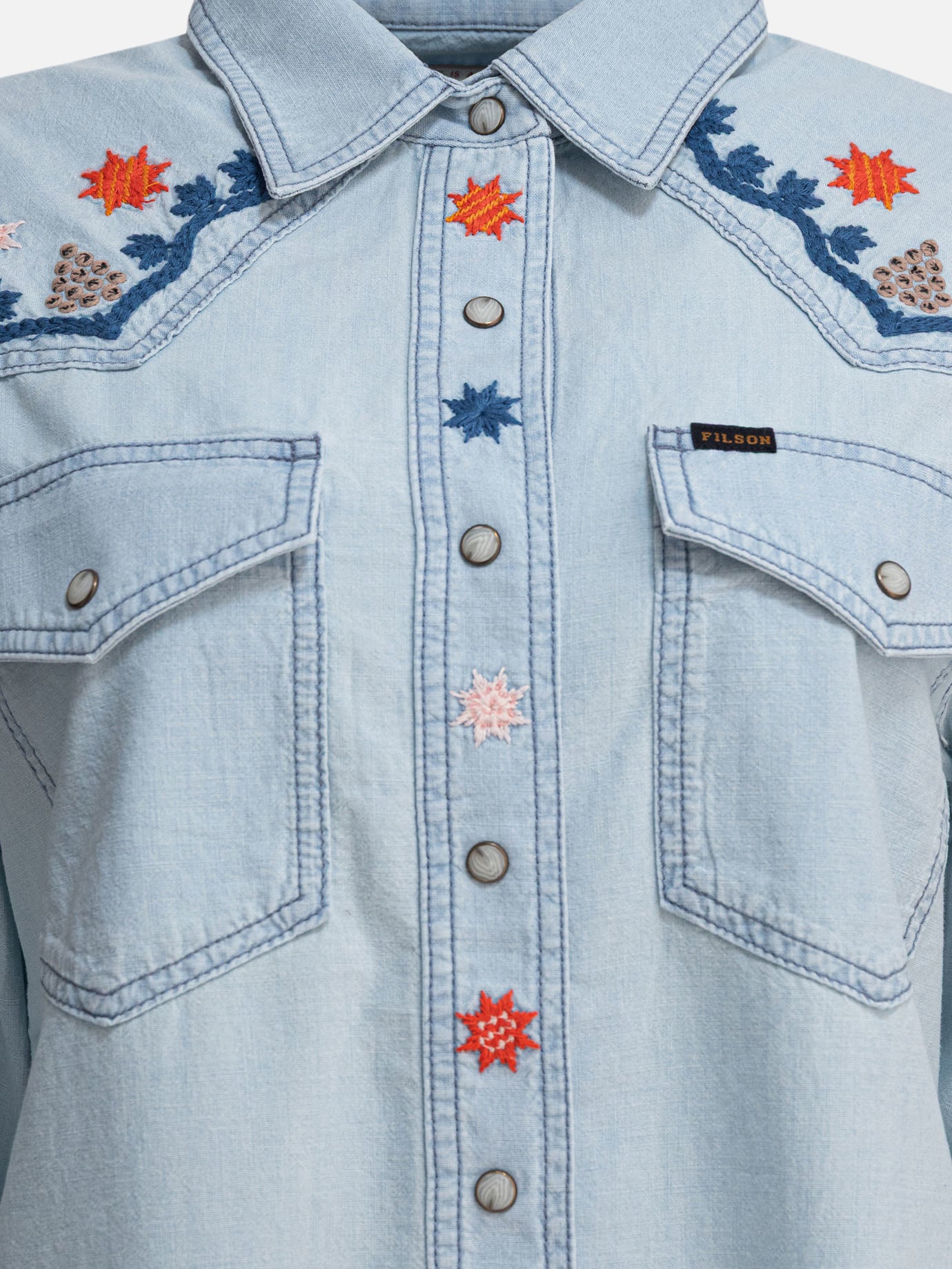 Filson Camicia ricamata stile western 13376002_XS Light blue thumbnail_3