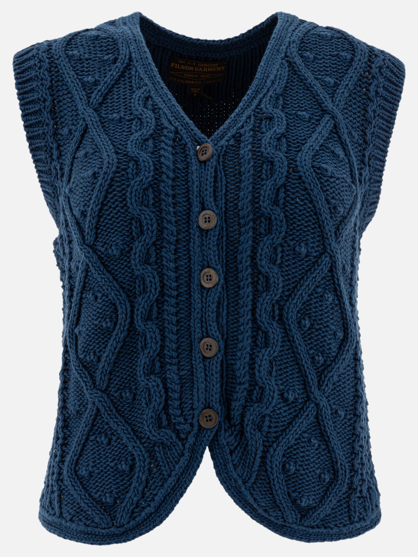 Filson Gilet in maglia jacquard 19965394_XS Blue thumbnail_1
