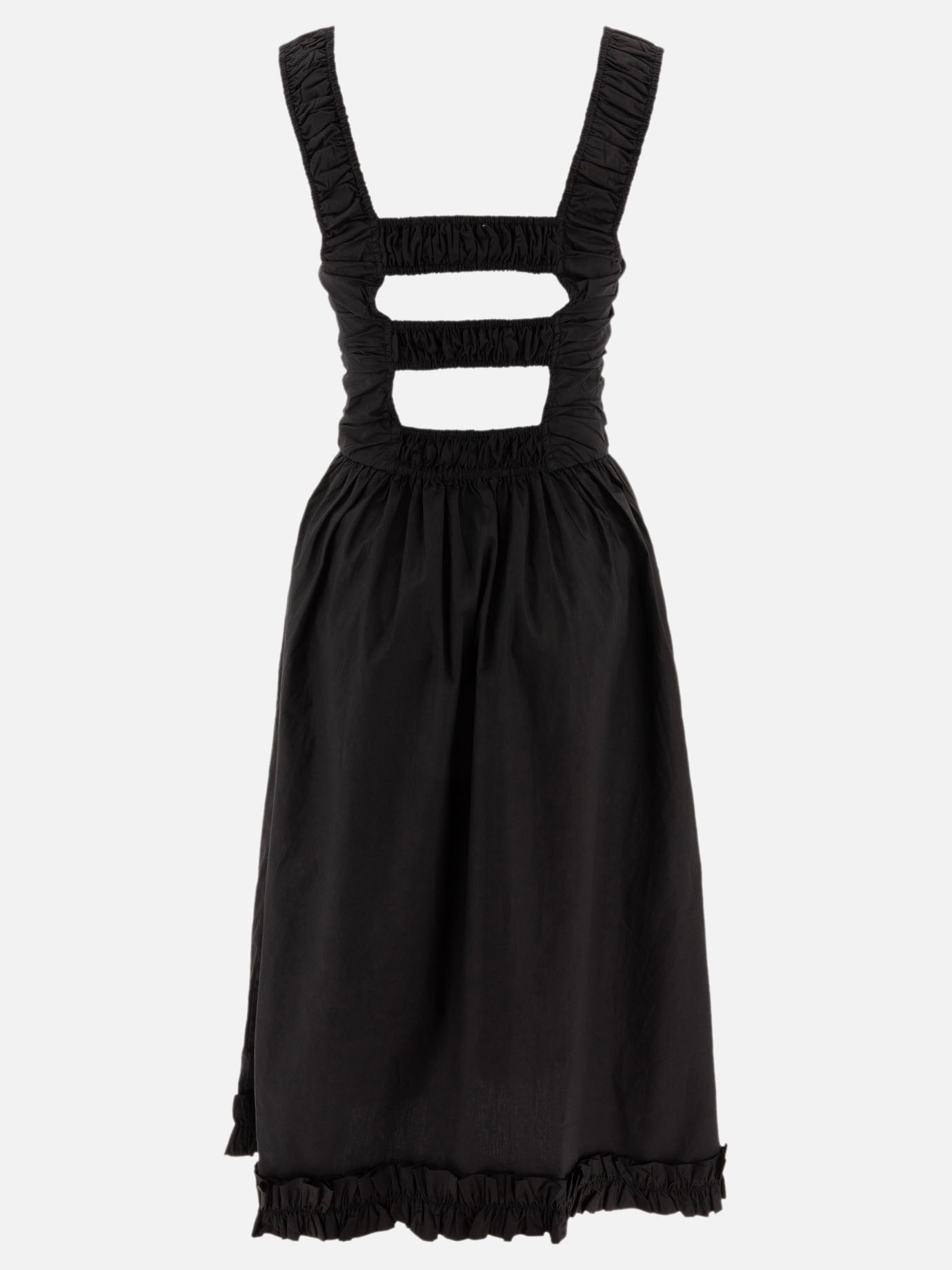 Midi dresses Solid colour  Black - Ganni Women | PDP | VIETTI Online Store | Zoom-Modal_2
