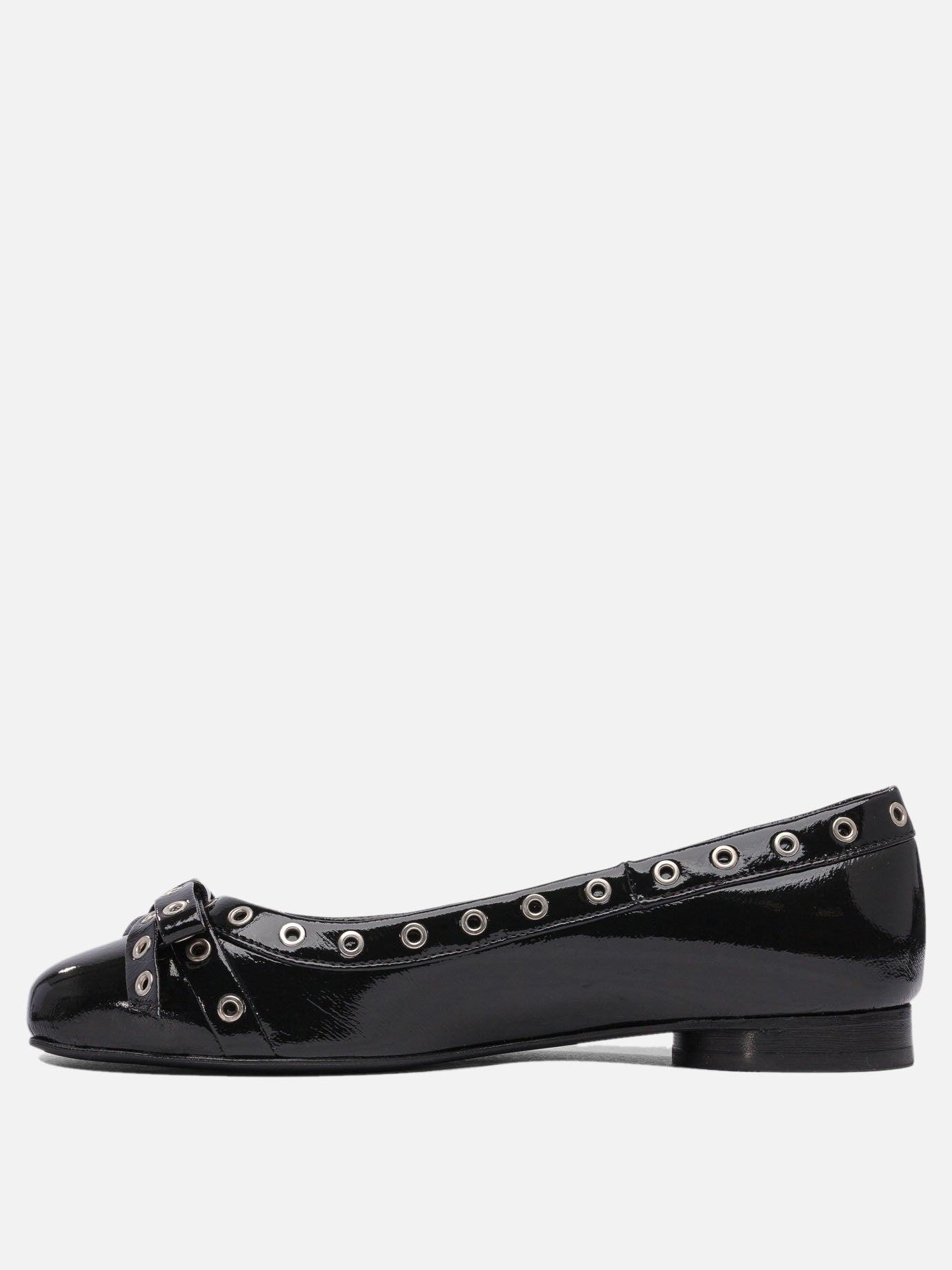 Ganni Ballerine con fiocco e occhielli 16542249_37 Black thumbnail_3