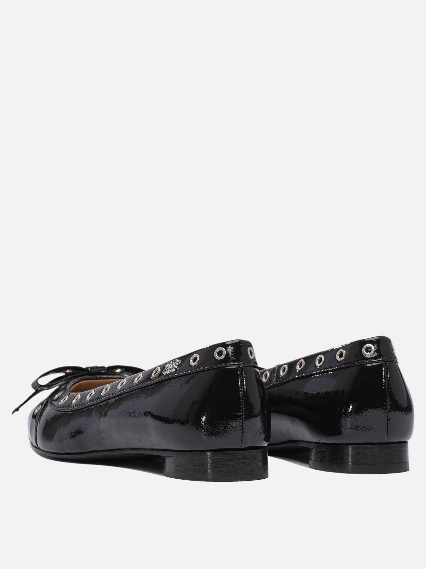 Ganni Ballerine con fiocco e occhielli 16542249_37 Black thumbnail_4