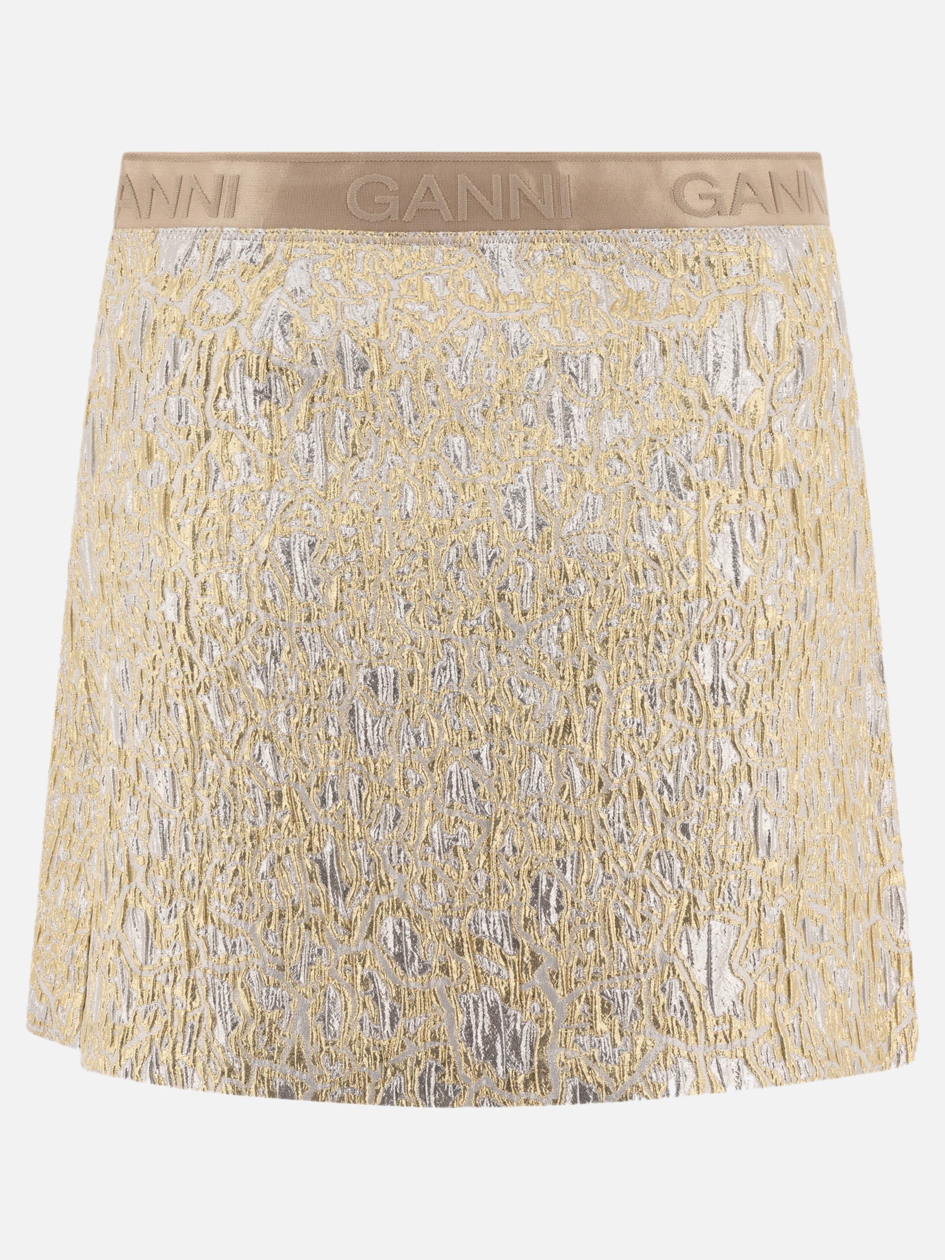 Ganni Minigonna oro e argento 18624666_34 Gold thumbnail_2