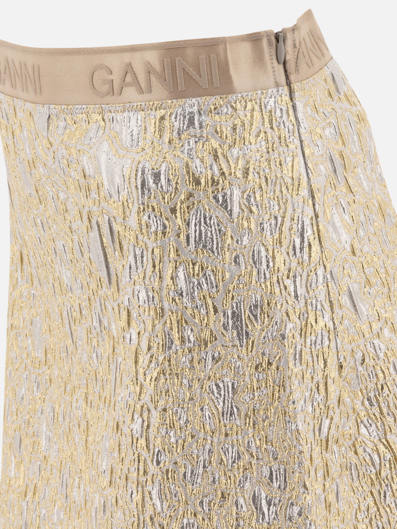 Ganni Minigonna oro e argento 18624666_34 Gold thumbnail_4